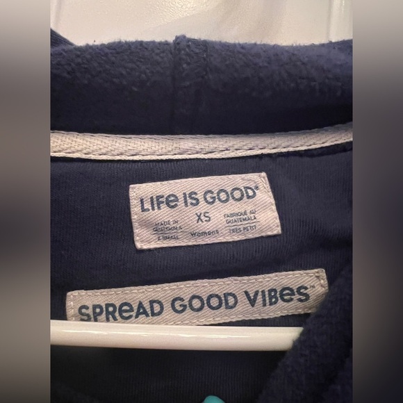 Life Is Good Camping Take It Outside Men’s Navy Blue Hoodie Size XS - Picture 4 of 6